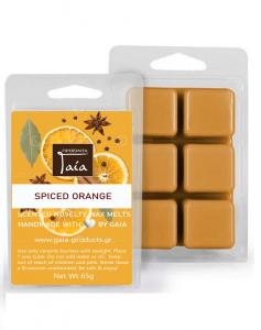Wax melts Spiced Orange. Αρωματικοί κύβοι κεριού με άρωμα πορτοκάλι και ζεστά μπαχαρικά